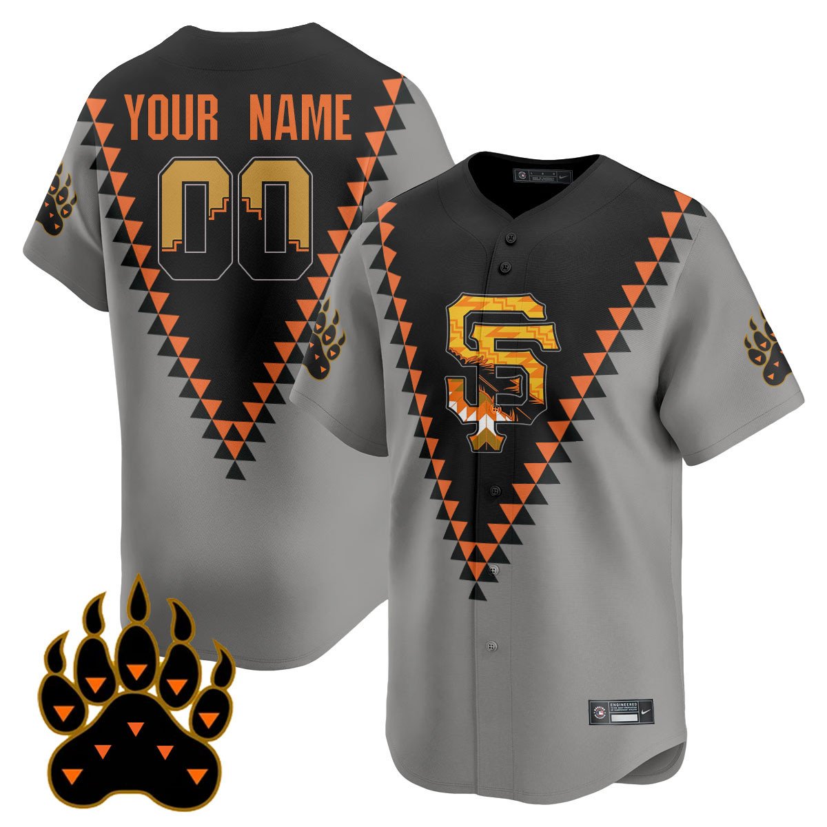 Custom San Francisco Giants Native American Heritage Jersey - All Stitched
