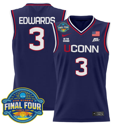 Men's Size - UConn Huskies 2025 Big Eat Women's Final Four Patch Lightweight Basketball Jersey - All Stitched