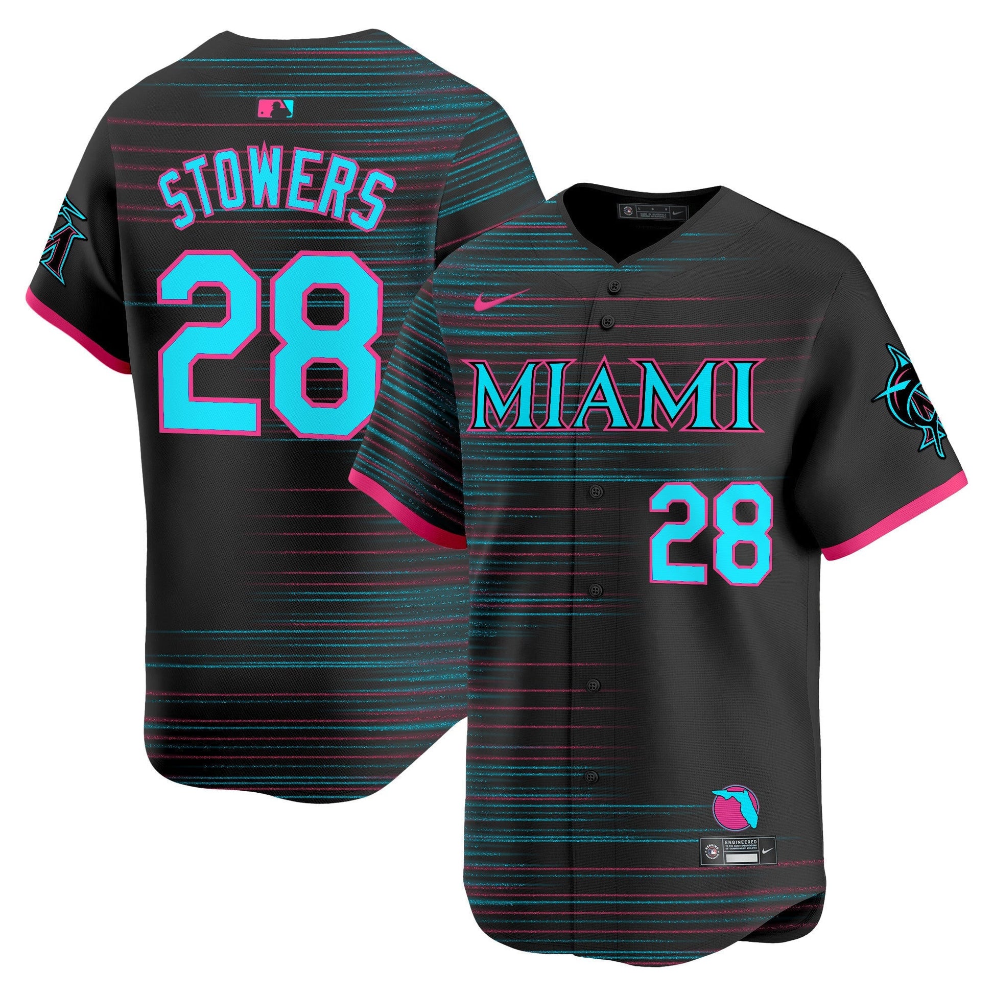 Miami Marlins 2025 City Connect Vapor Premier Limited Jersey - All Stitched
