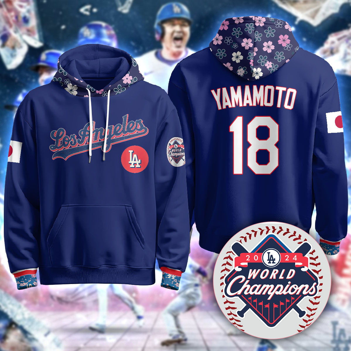 Los Angeles Dodgers Japanese Heritage Night Hoodie - All Stitched
