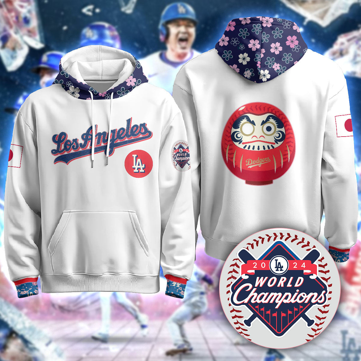 Los Angeles Dodgers Japanese Heritage Night Hoodie - All Stitched