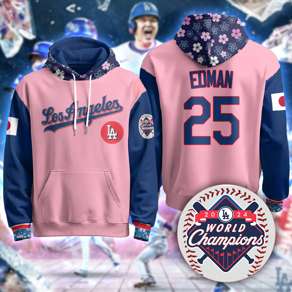 Los Angeles Dodgers Japanese Heritage Night Hoodie - All Stitched