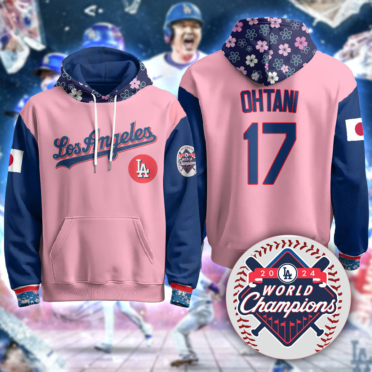 Los Angeles Dodgers Japanese Heritage Night Hoodie - All Stitched