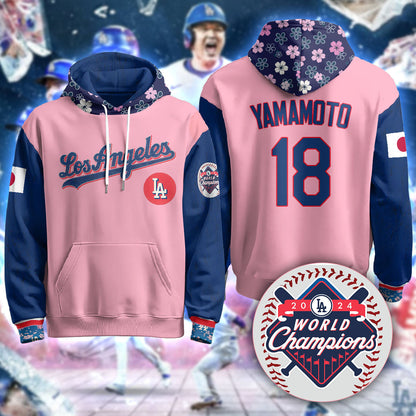 Los Angeles Dodgers Japanese Heritage Night Hoodie - All Stitched