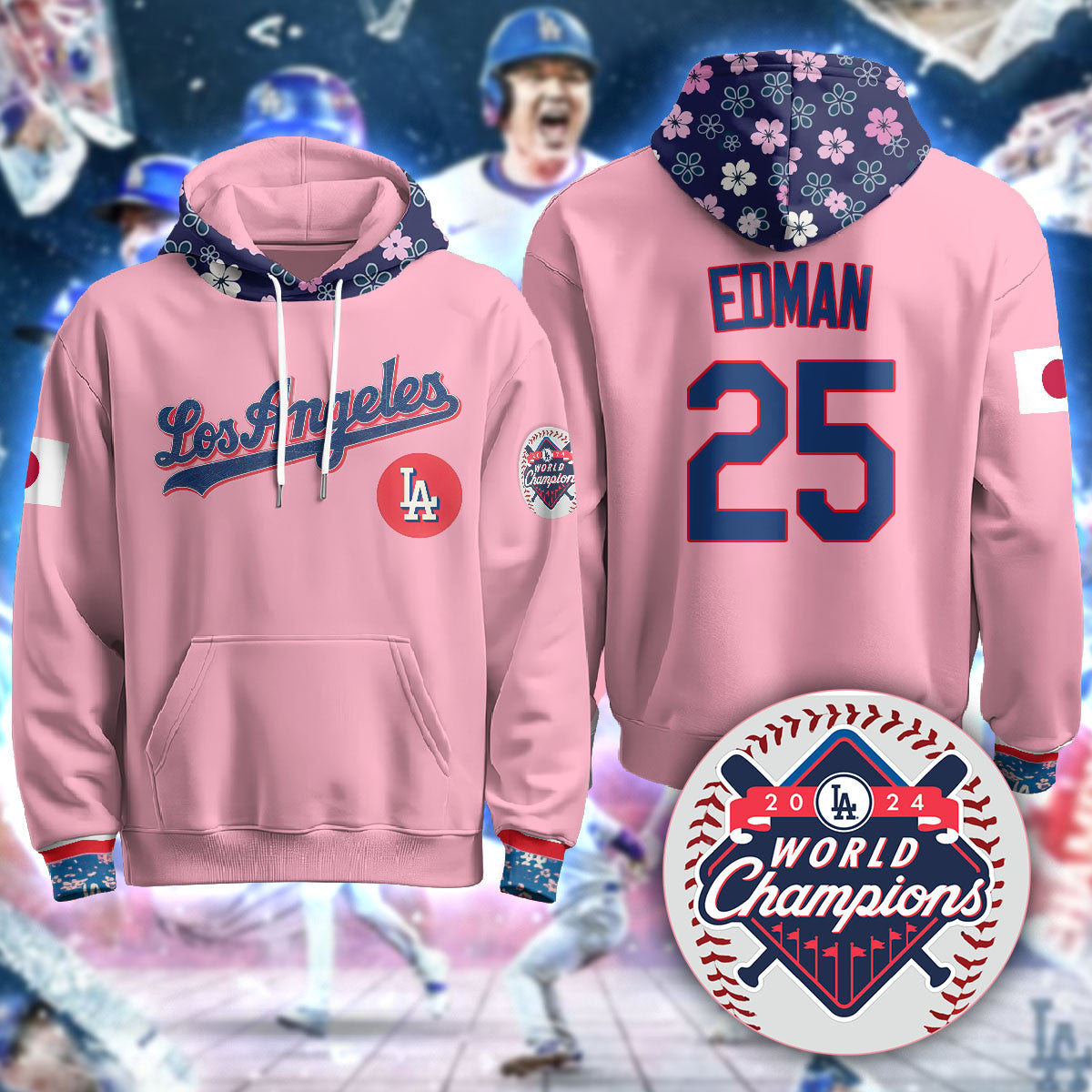 Los Angeles Dodgers Japanese Heritage Night Hoodie - All Stitched