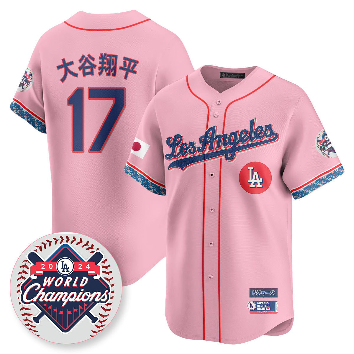 Men's Los Angeles Dodgers Japanese Heritage Night Jersey - All Stitched