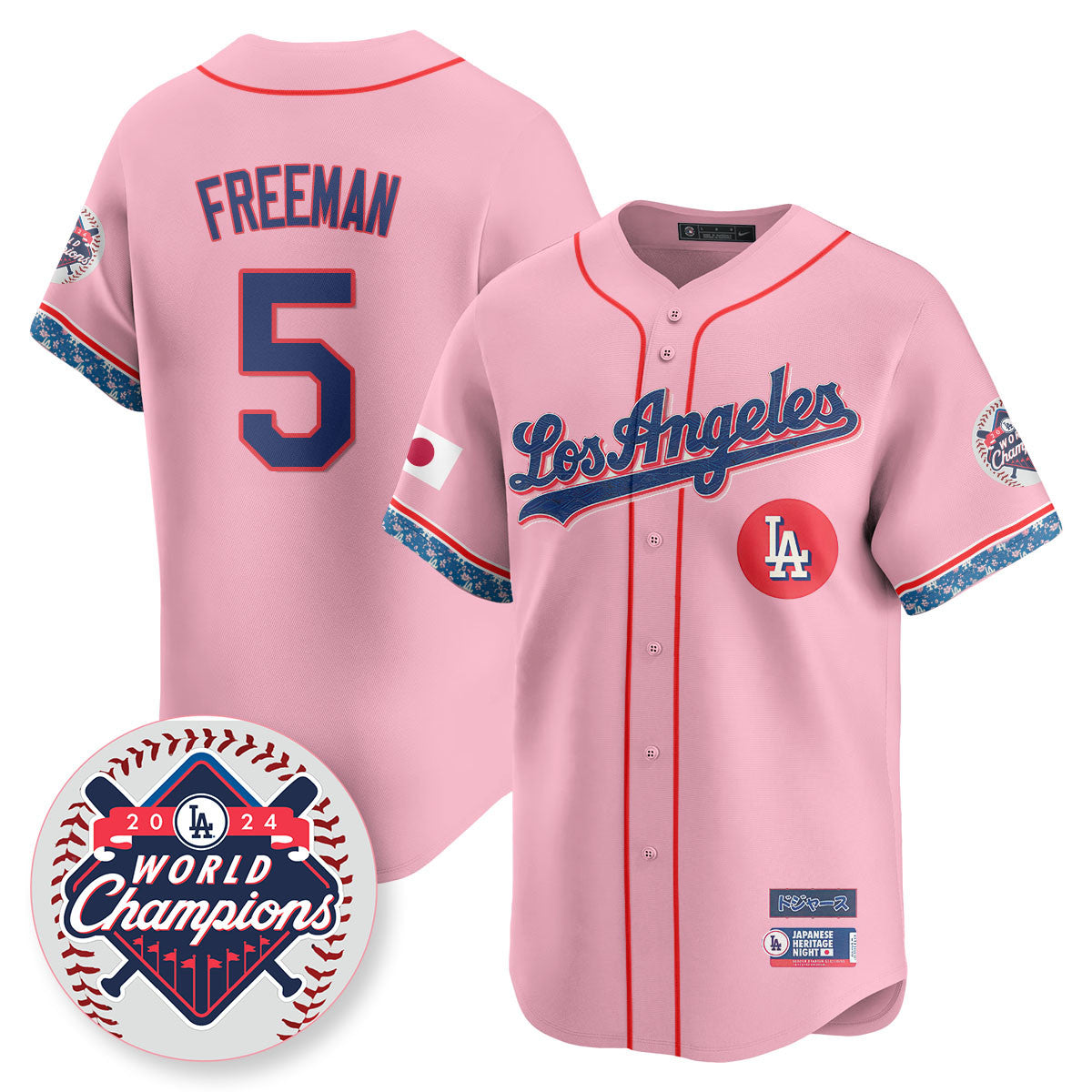 Men's Los Angeles Dodgers Japanese Heritage Night Jersey - All Stitched