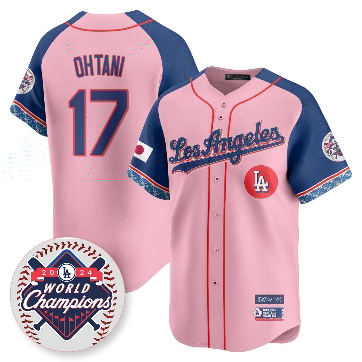 Men's Los Angeles Dodgers Japanese Heritage Night Jersey - All Stitched