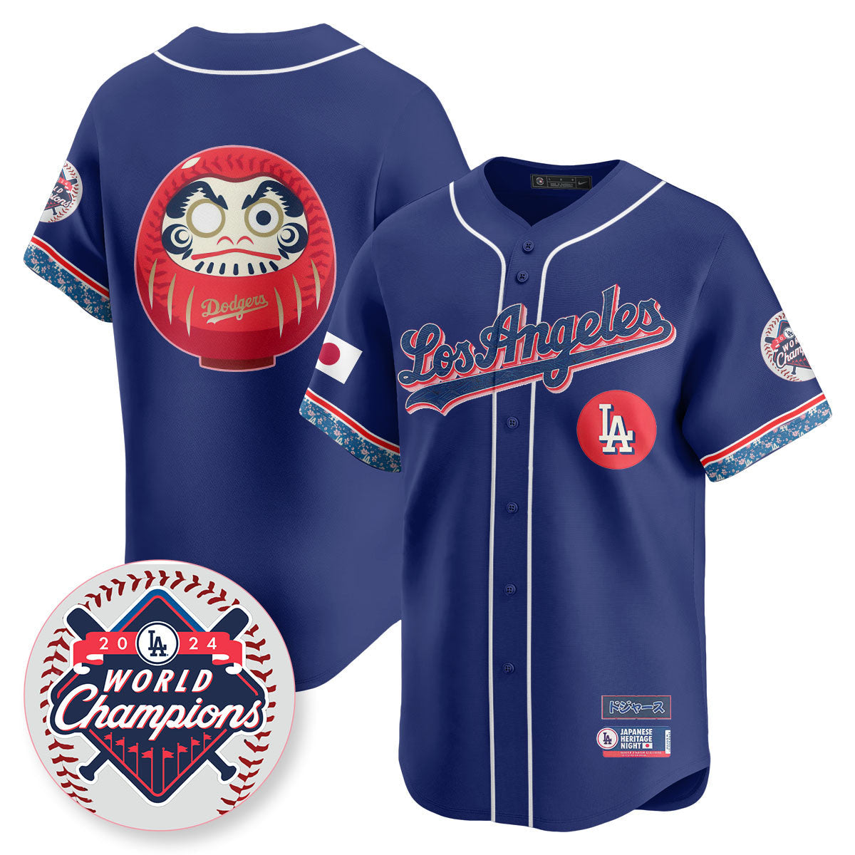 Men's Los Angeles Dodgers Japanese Heritage Night Jersey - All Stitched