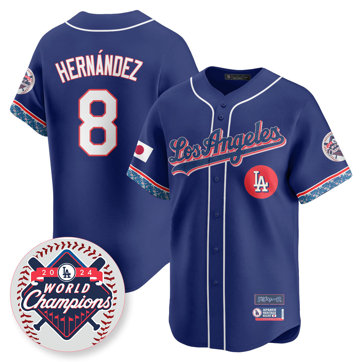 Men's Los Angeles Dodgers Japanese Heritage Night Jersey - All Stitched