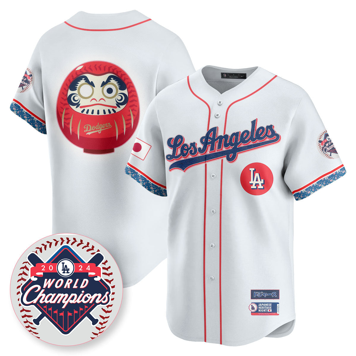 Men's Los Angeles Dodgers Japanese Heritage Night Jersey - All Stitched