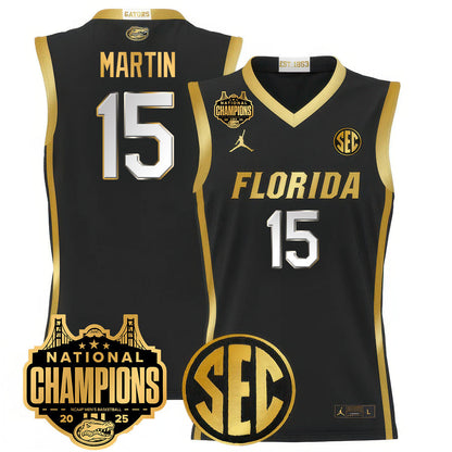 Men's Florida Gators 2025 National Champions Basketball Jersey - All Stitched