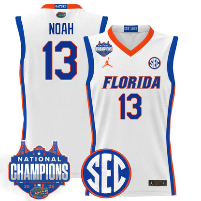 Men's Florida Gators 2025 National Champions Basketball Jersey - All Stitched