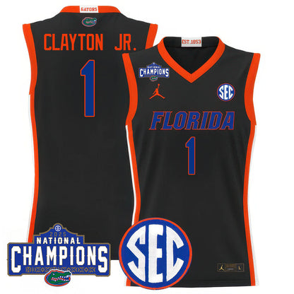 Men's Florida Gators 2025 National Champions Basketball Jersey N1 - All Stitched