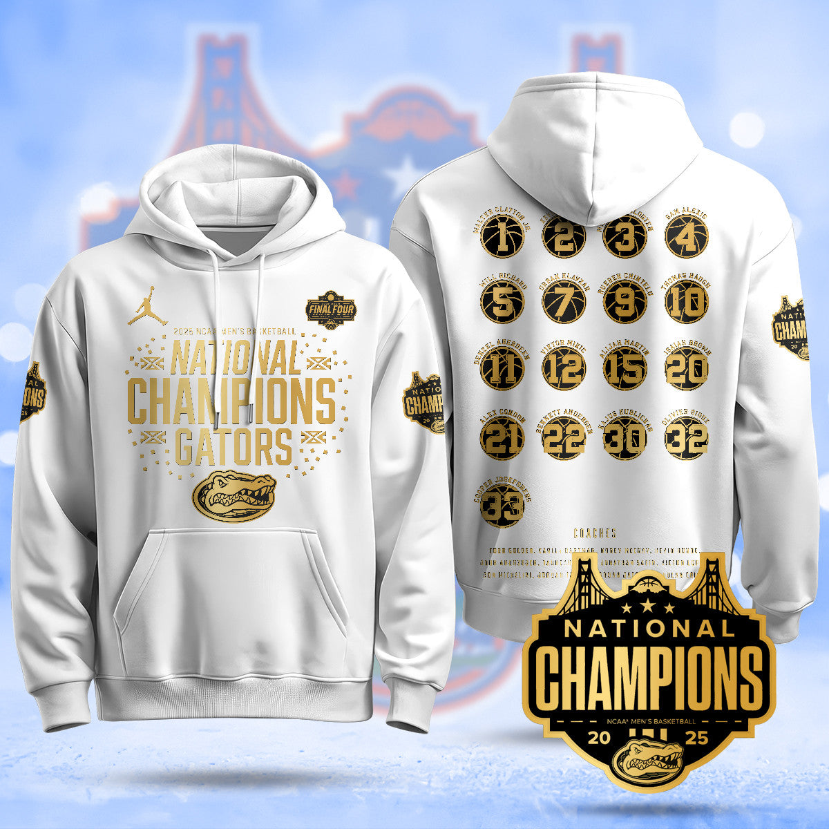 Florida Gators 2025 National Champions Basketball Hoodie N2 - Printed