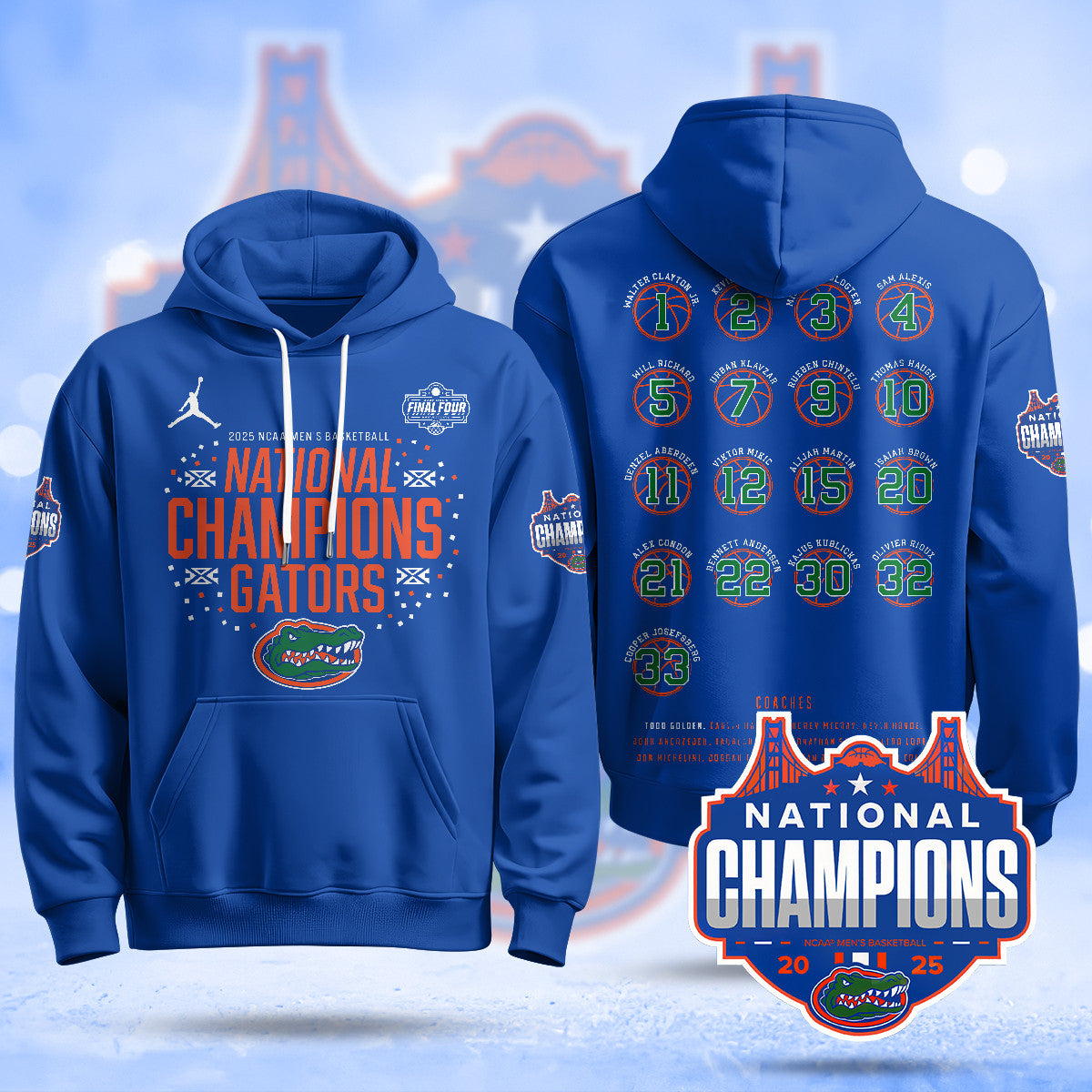 Florida Gators 2025 National Champions Basketball Hoodie N2 - Printed
