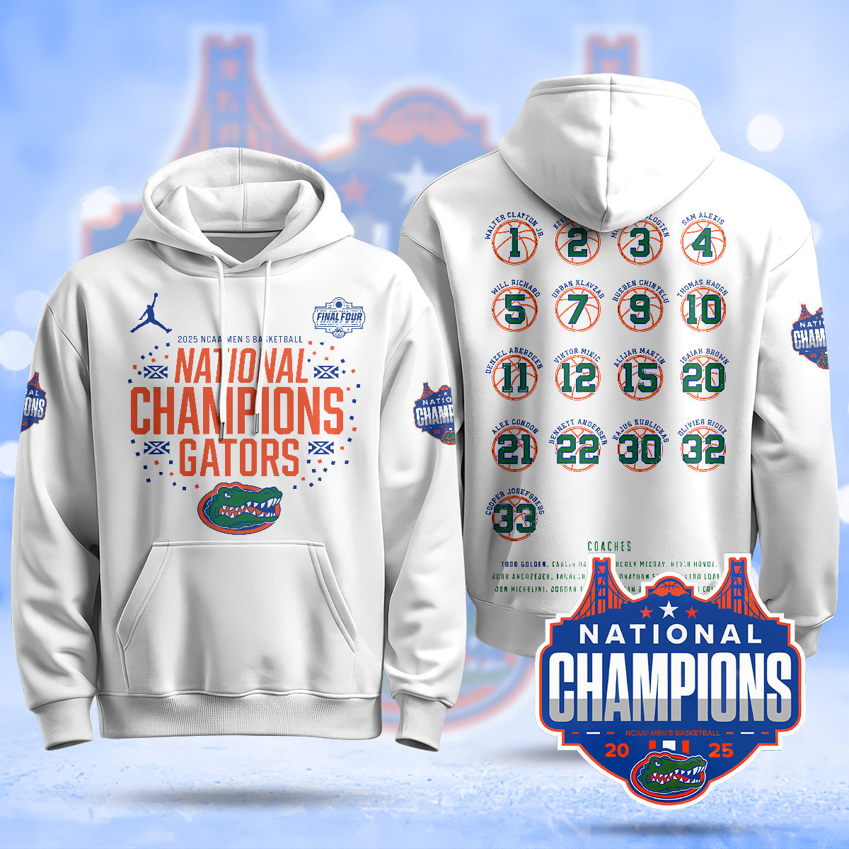 Florida Gators 2025 National Champions Basketball Hoodie N2 - Printed