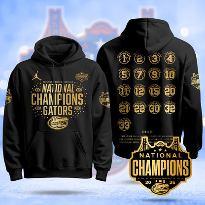 Florida Gators 2025 National Champions Basketball Hoodie N2 - Printed
