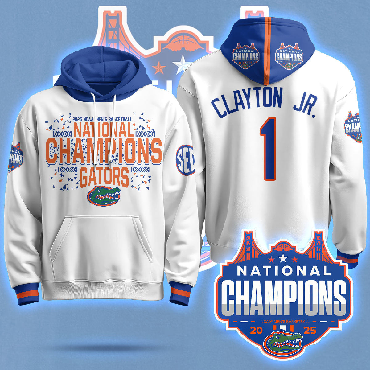 Florida Gators 2025 National Champions Basketball Hoodie N5 - Printed