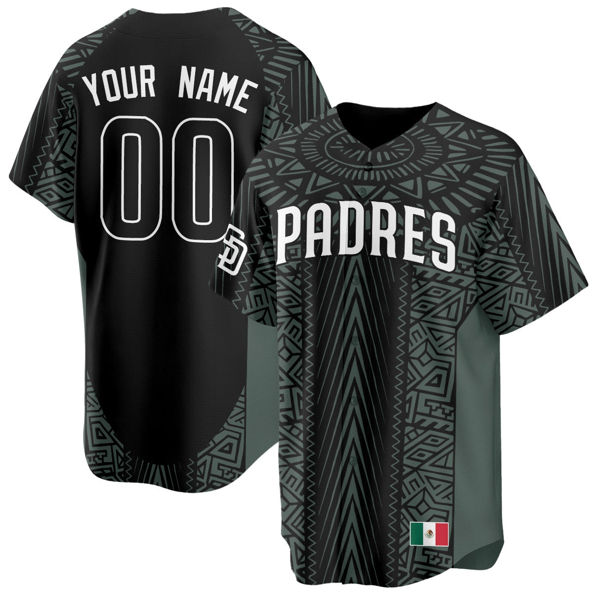 Custom Gender/Name San Diego Padres Mexican Heritage Jersey - All Stitched