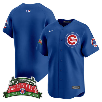 Men's Chicago Cubs Wrigley Field Style Vapor Premier Limited Jersey - All Stitched