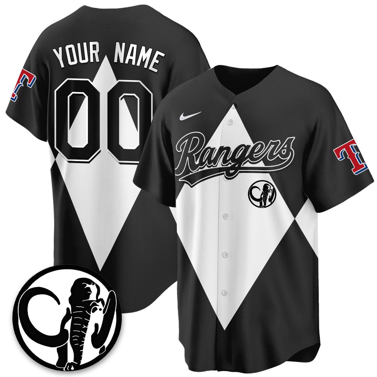 Custom Texas Rangers Power Rangers Limited Jersey - All Stitched