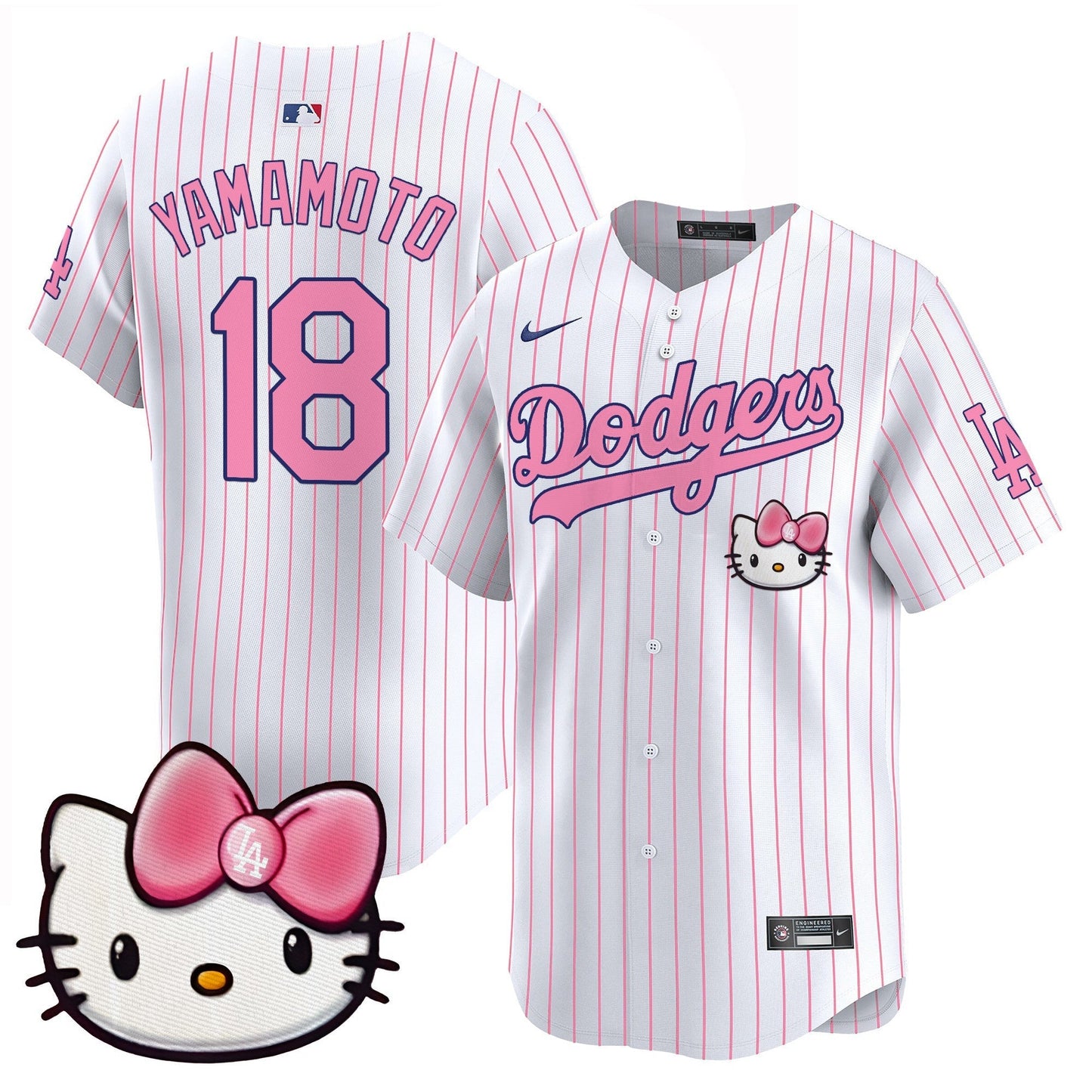 Unisex Dodgers 2025 Hello Kitty Vapor Premier Limited Jersey – All Stitched