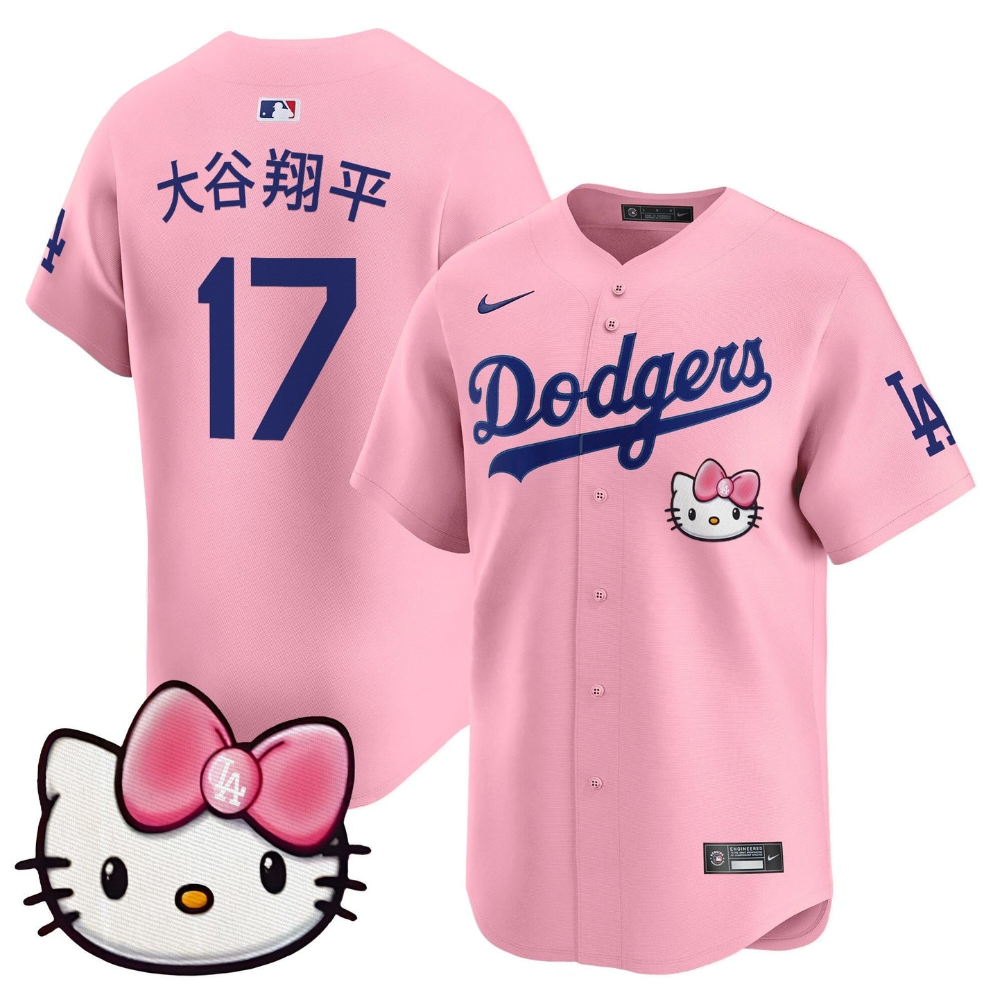 Unisex Dodgers 2025 Hello Kitty Vapor Premier Limited Jersey – All Stitched