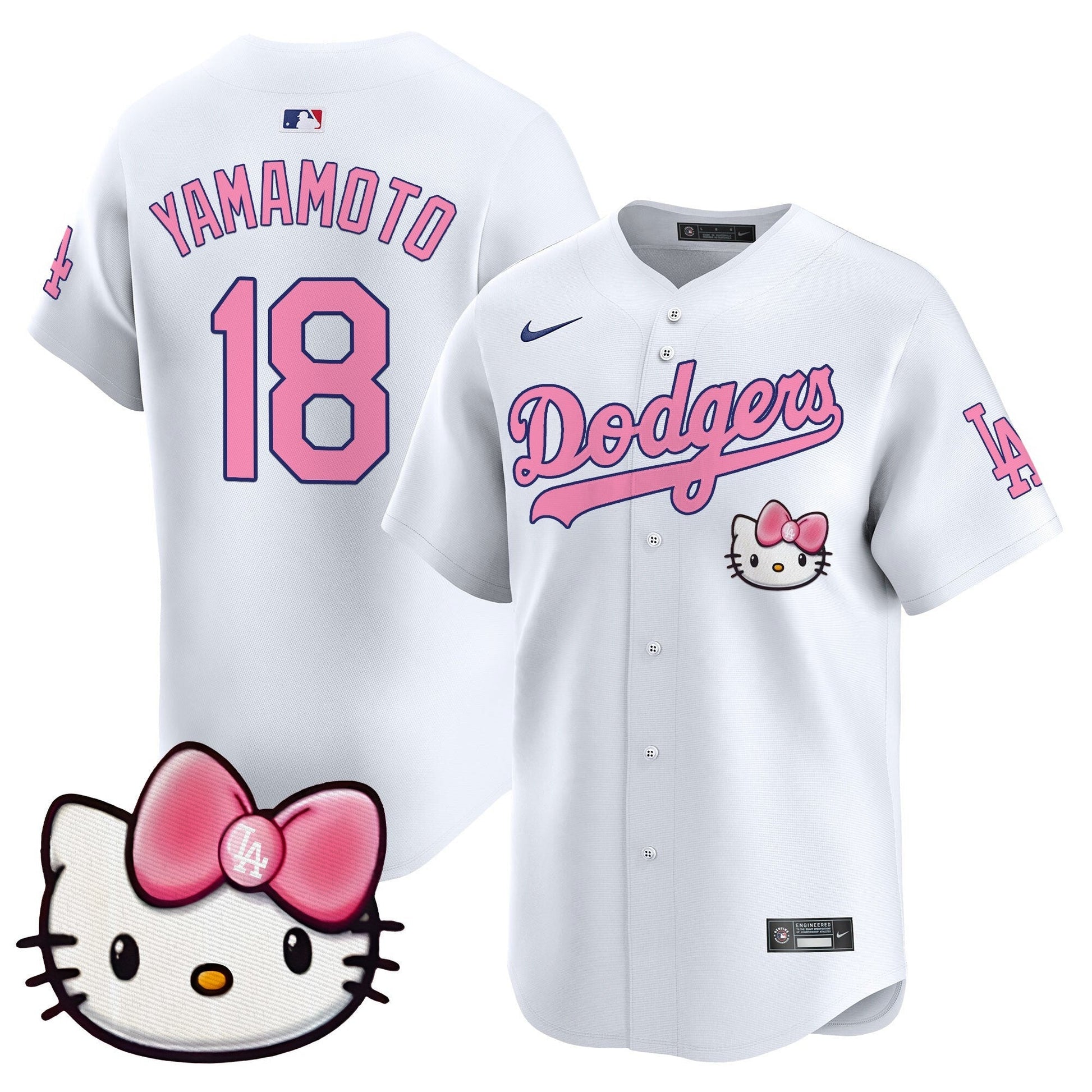 Unisex Dodgers 2025 Hello Kitty Vapor Premier Limited Jersey – All Stitched