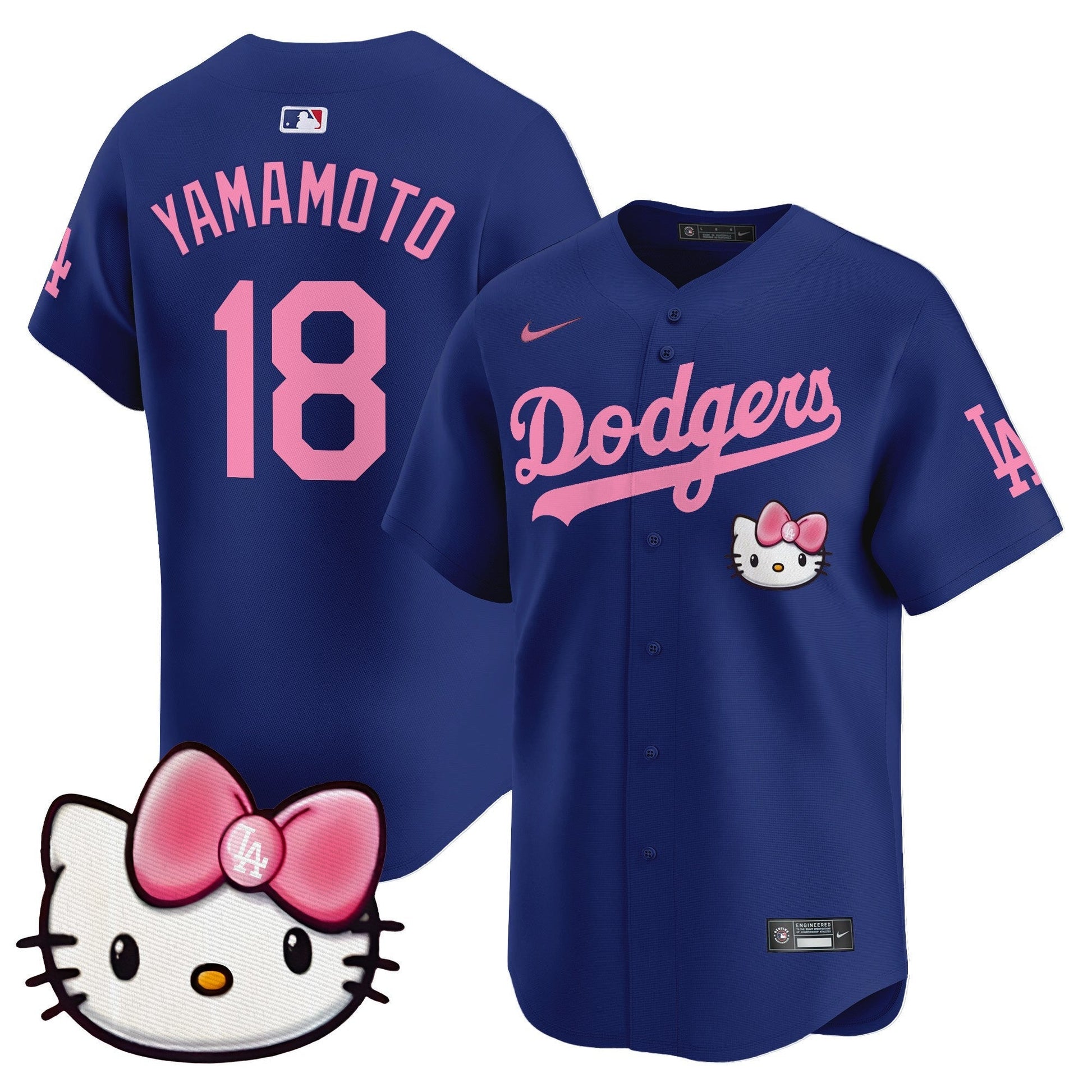 Unisex Dodgers 2025 Hello Kitty Vapor Premier Limited Jersey – All Stitched