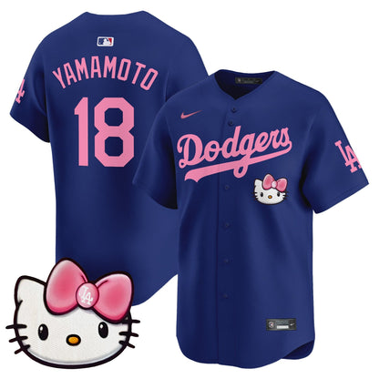 Unisex Dodgers 2025 Hello Kitty Vapor Premier Limited Jersey – All Stitched