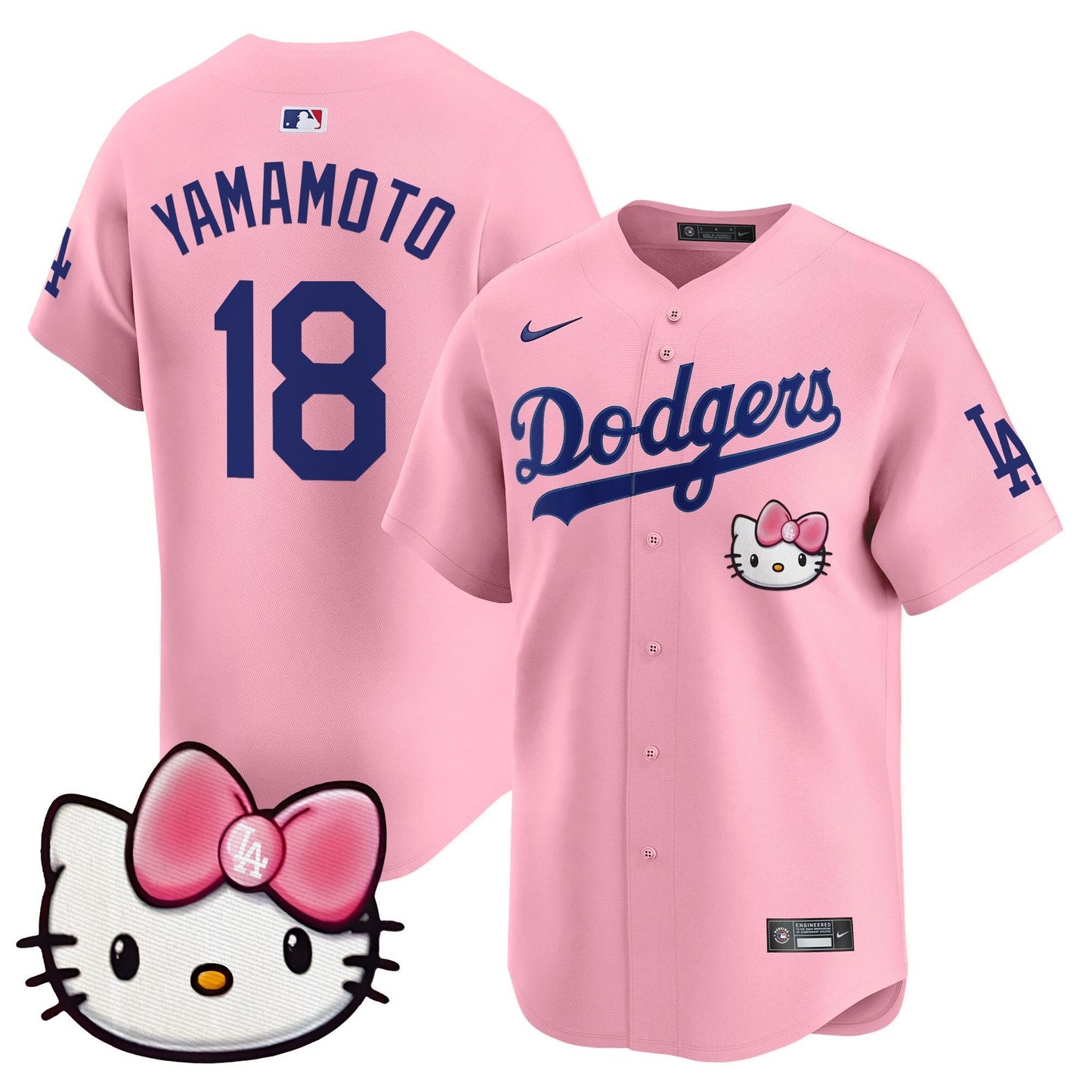 Unisex Dodgers 2025 Hello Kitty Vapor Premier Limited Jersey – All Stitched