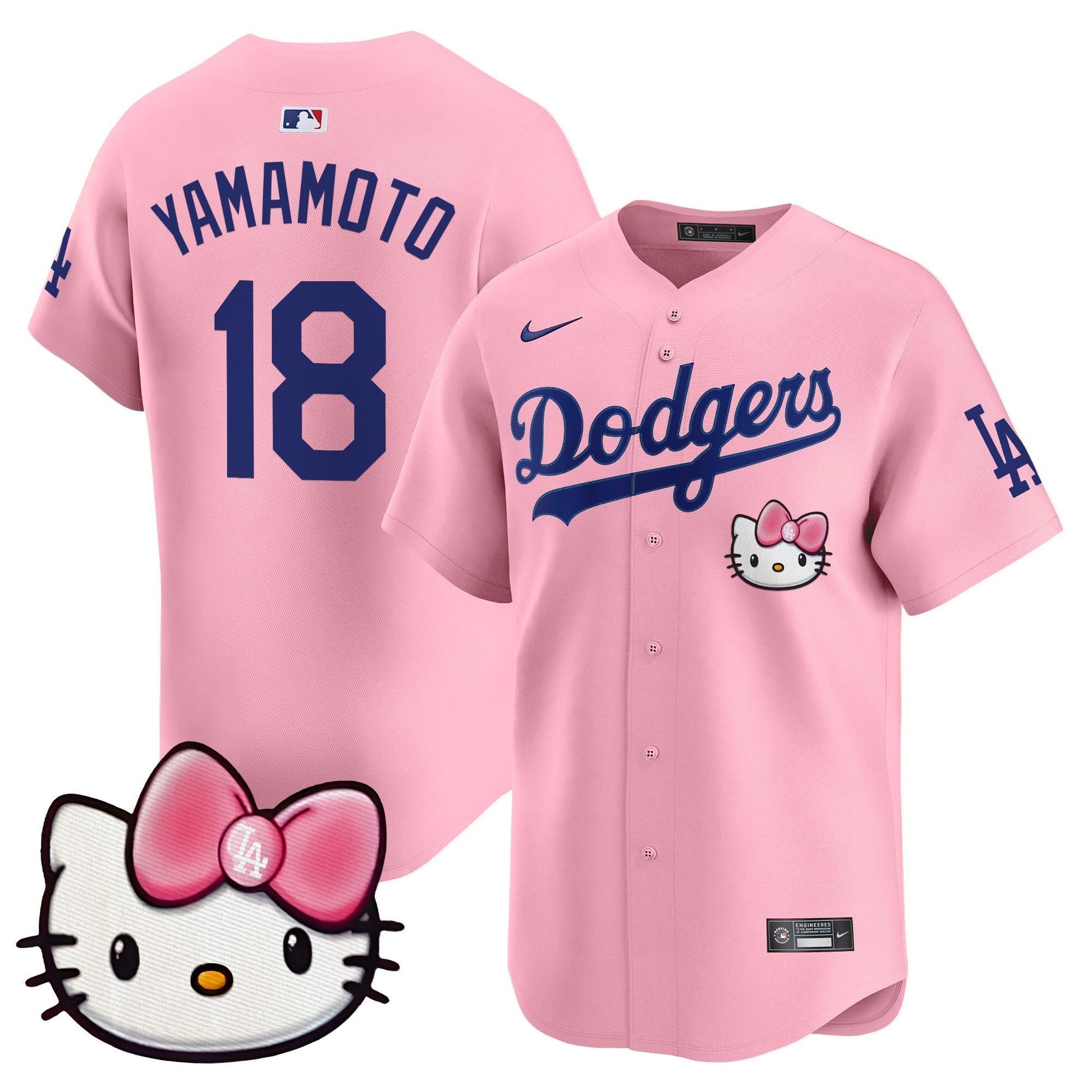 Unisex Dodgers 2025 Hello Kitty Vapor Premier Limited Jersey – All Stitched