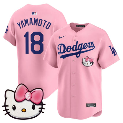 Unisex Dodgers 2025 Hello Kitty Vapor Premier Limited Jersey – All Stitched