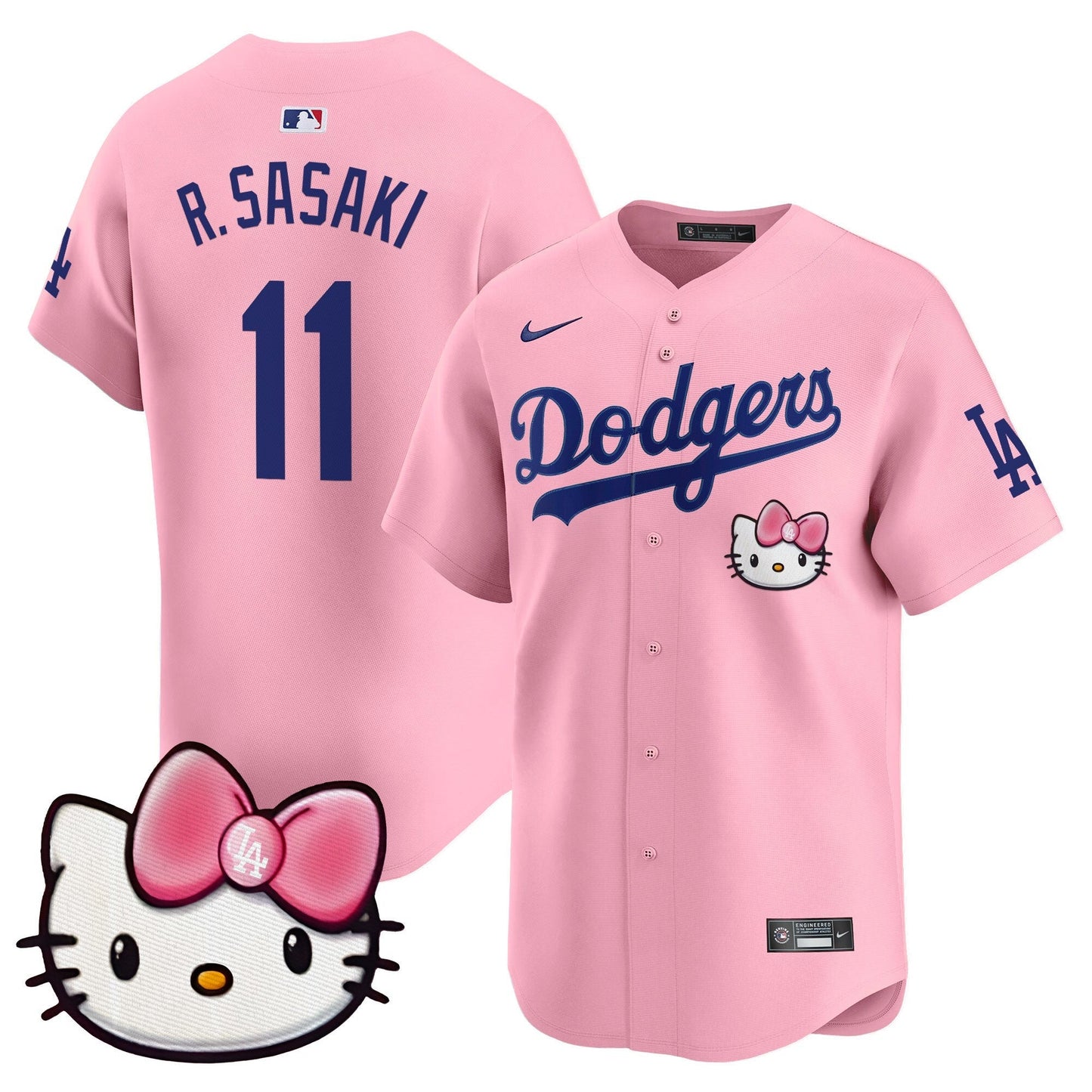 Unisex Dodgers 2025 Hello Kitty Vapor Premier Limited Jersey – All Stitched