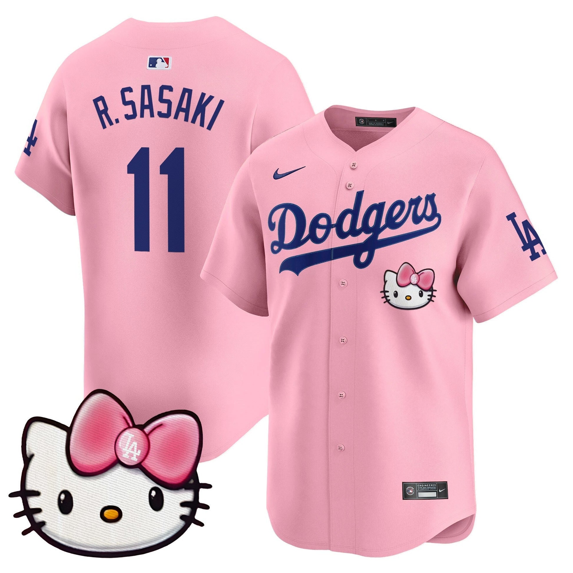 Unisex Dodgers 2025 Hello Kitty Vapor Premier Limited Jersey – All Stitched
