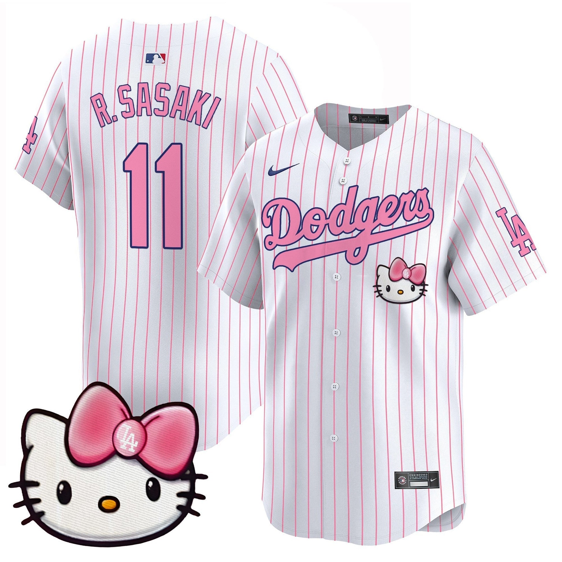 Unisex Dodgers 2025 Hello Kitty Vapor Premier Limited Jersey – All Stitched