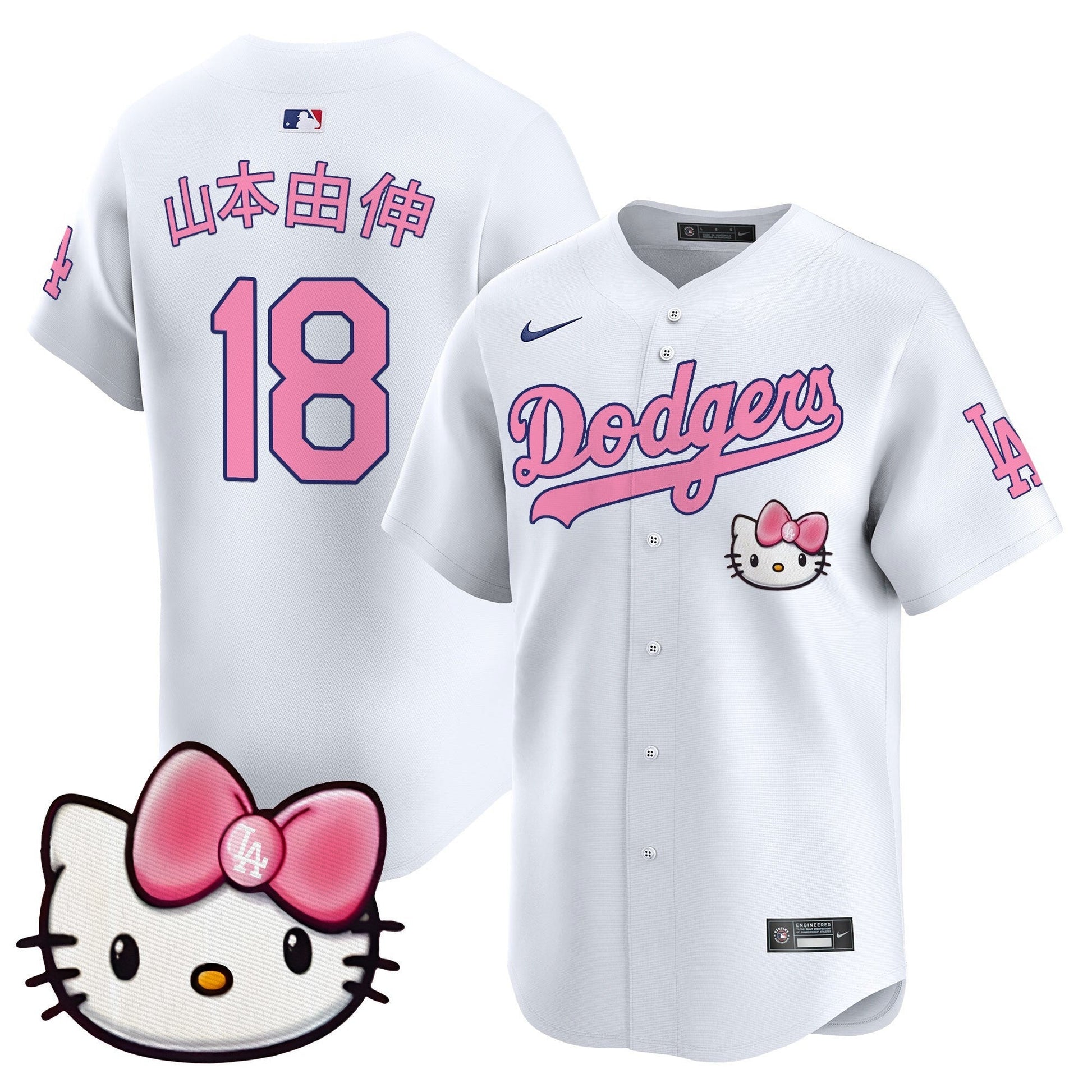 Unisex Dodgers 2025 Hello Kitty Vapor Premier Limited Jersey – All Stitched