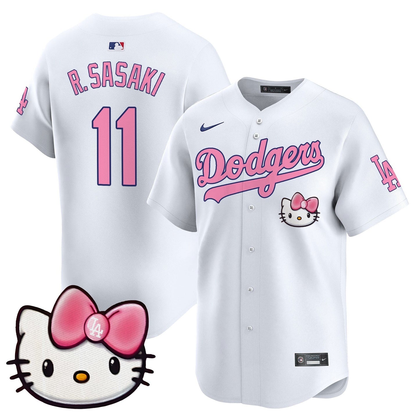 Unisex Dodgers 2025 Hello Kitty Vapor Premier Limited Jersey – All Stitched