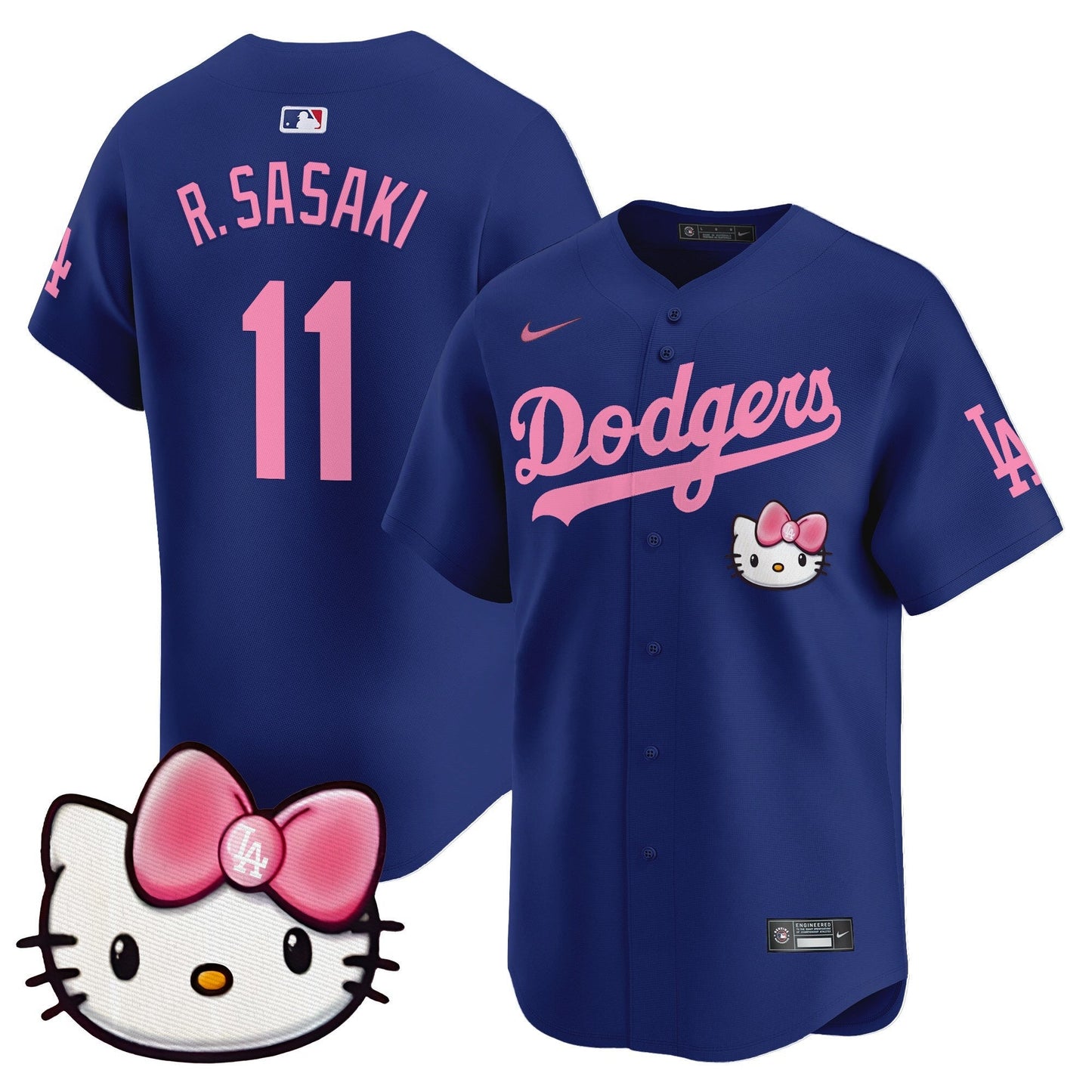 Unisex Dodgers 2025 Hello Kitty Vapor Premier Limited Jersey – All Stitched