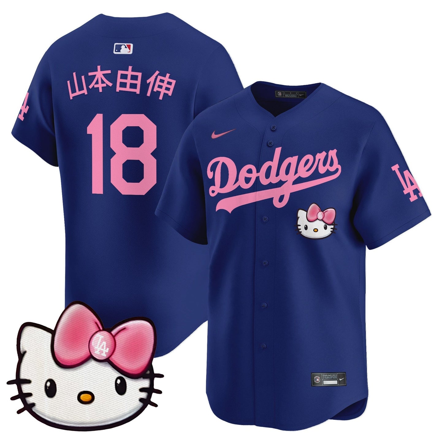 Unisex Dodgers 2025 Hello Kitty Vapor Premier Limited Jersey – All Stitched