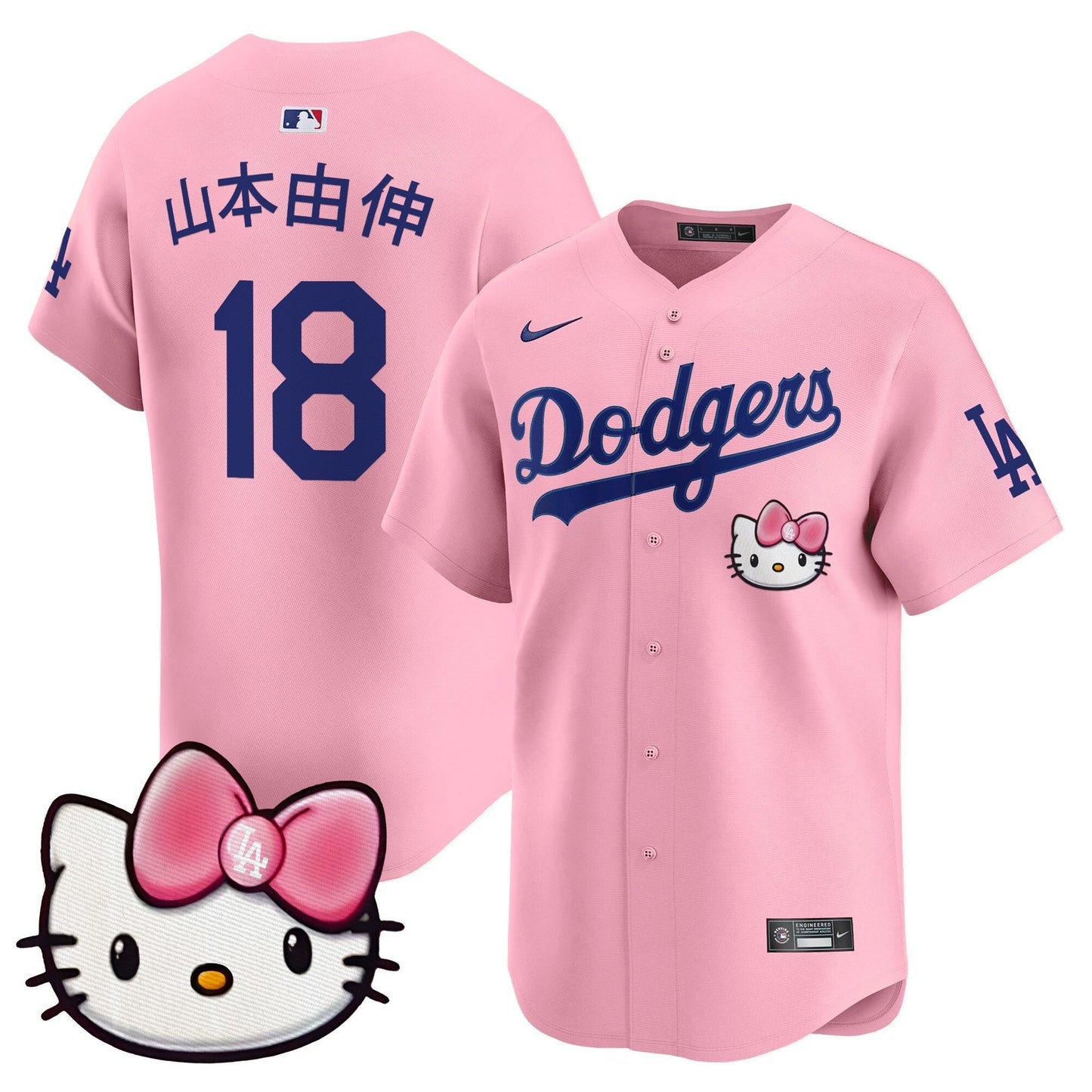 Unisex Dodgers 2025 Hello Kitty Vapor Premier Limited Jersey – All Stitched