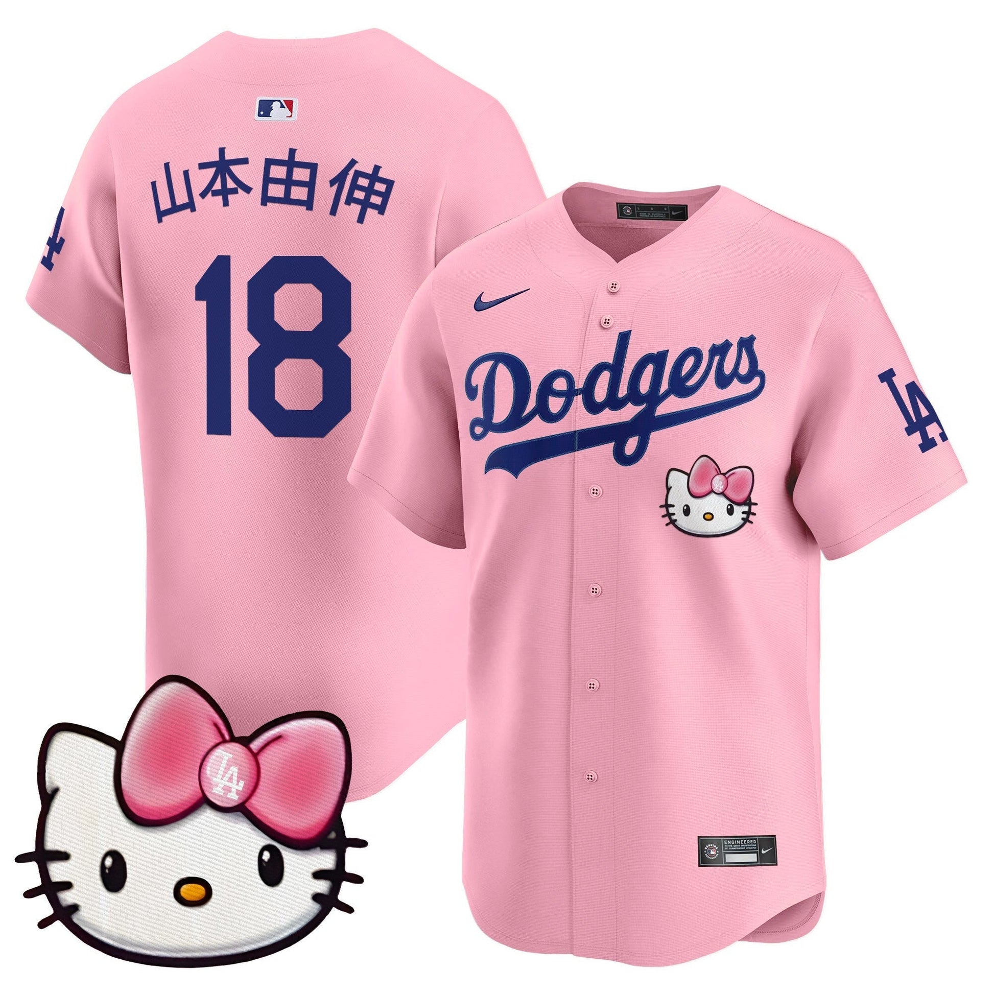 Unisex Dodgers 2025 Hello Kitty Vapor Premier Limited Jersey – All Stitched