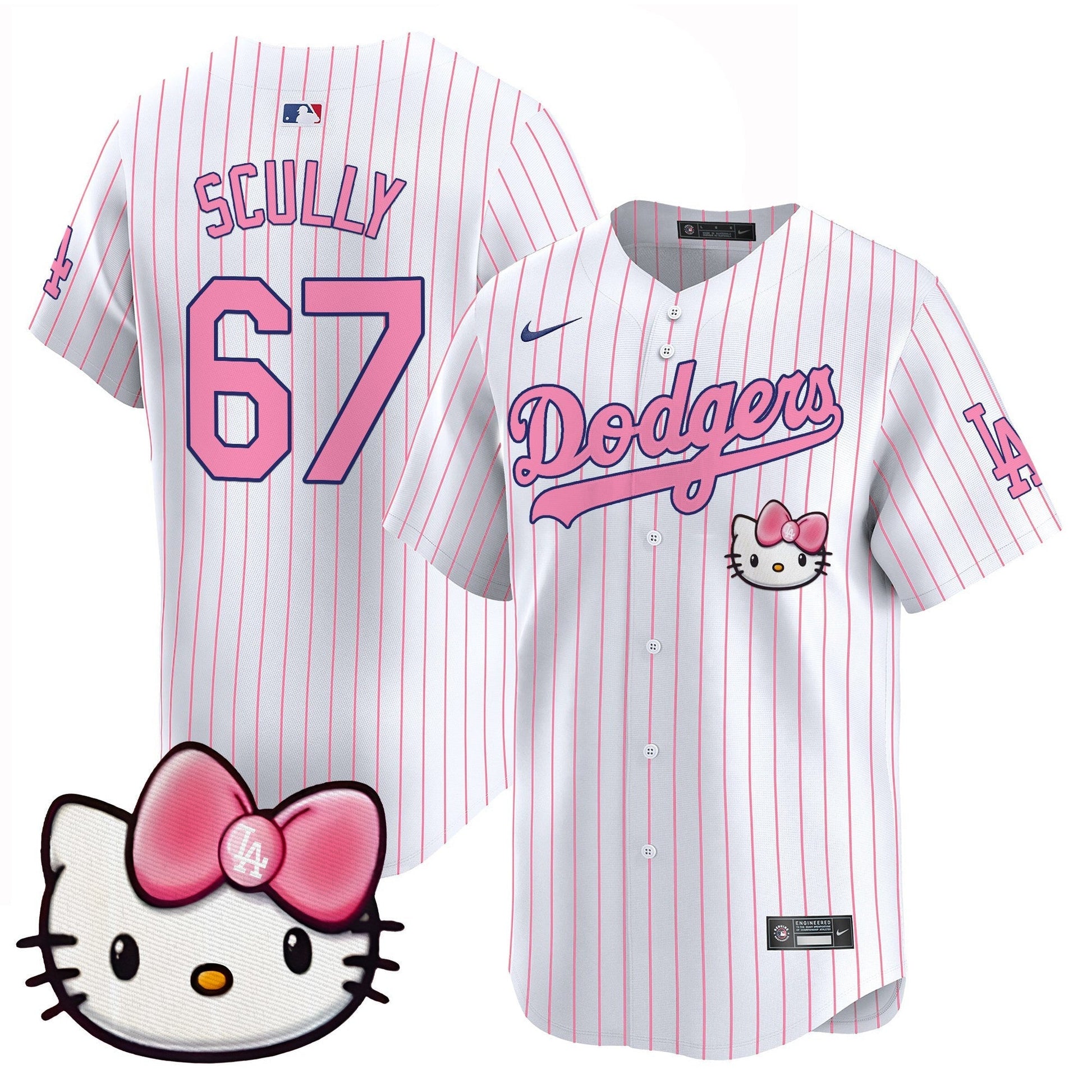 Unisex Dodgers 2025 Hello Kitty Vapor Premier Limited Jersey – All Stitched