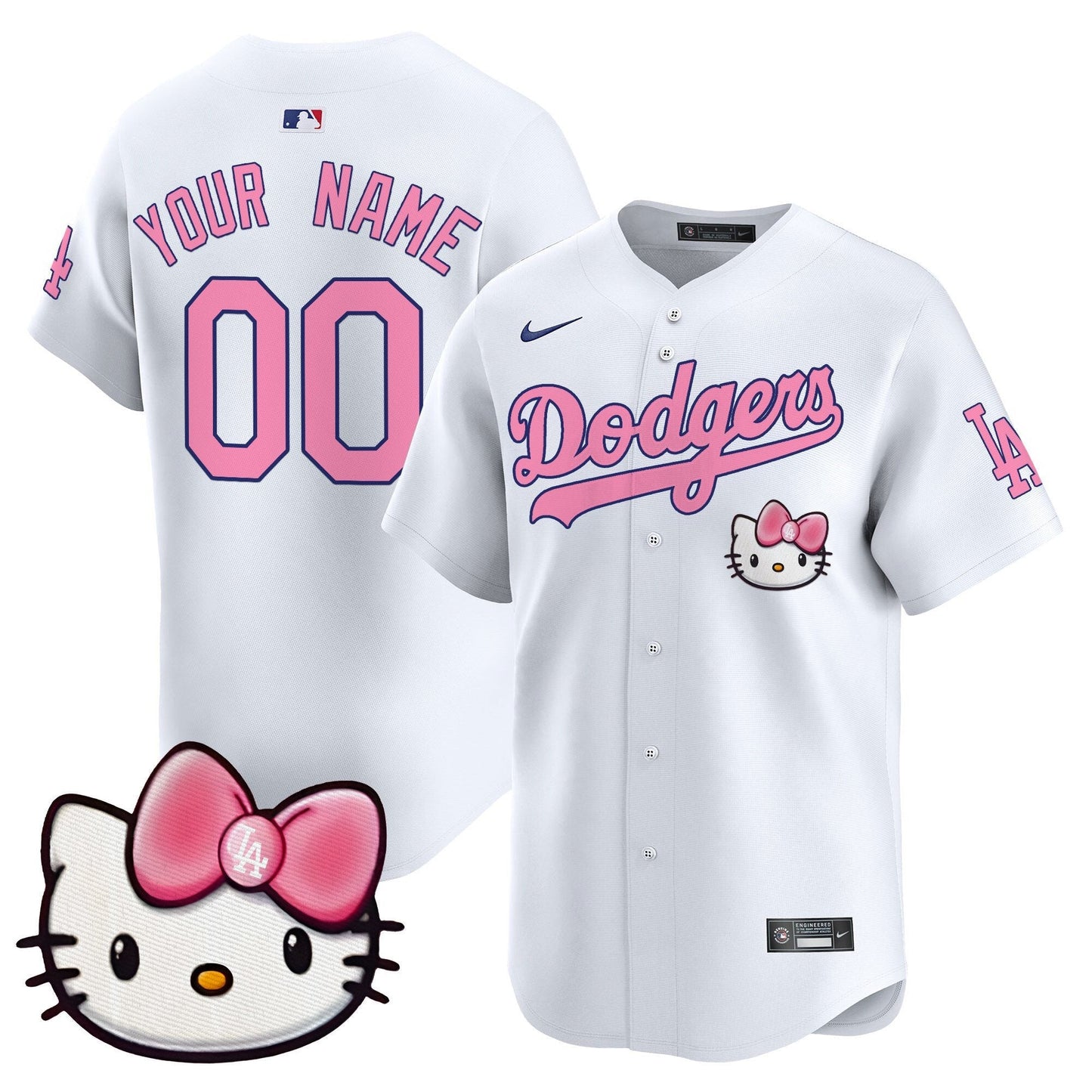 Dodgers 2025 Hello Kitty Vapor Premier Limited Custom Jersey – All Stitched