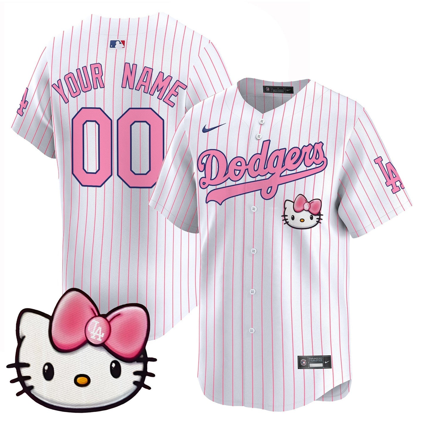 Dodgers 2025 Hello Kitty Vapor Premier Limited Custom Jersey – All Stitched