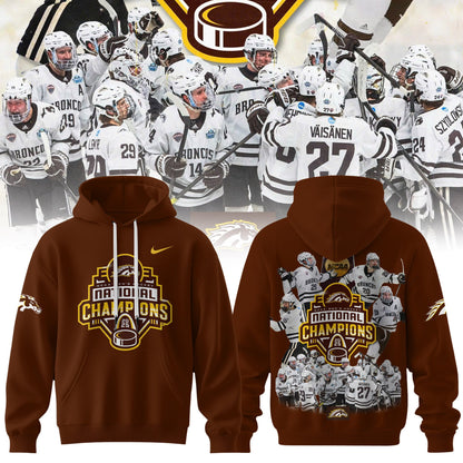 Western Michigan Broncos 2025 National Champions Patch Premium Hoodie N2