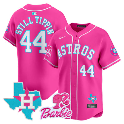 Unisex Astros Barbie Patch Vapor Premier Limited Jersey - All Stitched