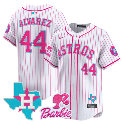 Unisex Astros Barbie Patch Vapor Premier Limited Jersey - All Stitched
