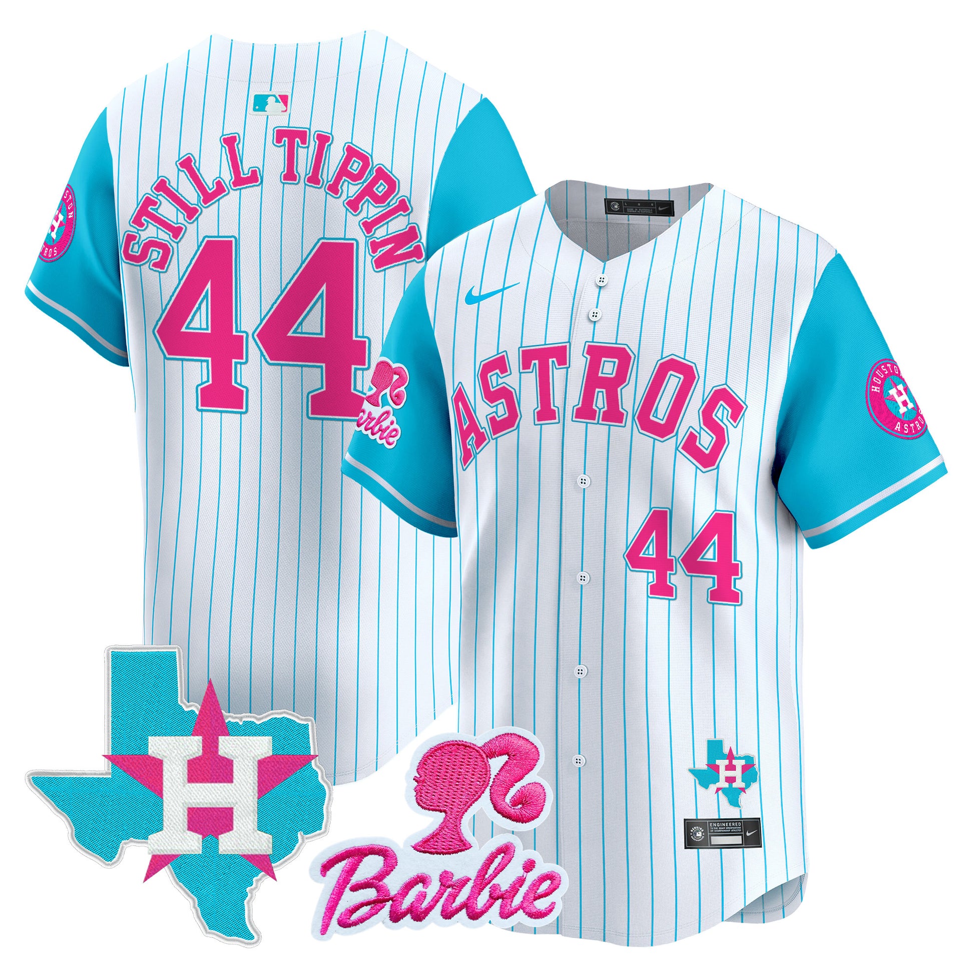 Unisex Astros Barbie Patch Vapor Premier Limited Jersey - All Stitched